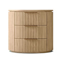 Modern Luxury Solid Wood Burl 3-Drawer Nightstand with Ample Storage