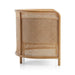 Nordic Natural Rattan Cane Back White Accent Chair for Modern Living Spaces