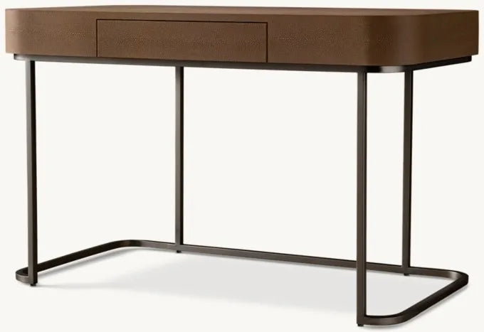 Modern Luxury Handcrafted Wood Office Writing Desk with Custom Finish