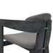 Stylish Nordic Black Oak Wood Accent Dining Chair with Comfortable Arms