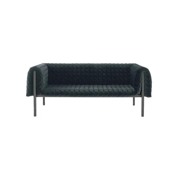 Elegant Mid-Century French Velvet 3-Seater Solid Wood Living Room Sofa