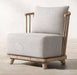 Luxury Weathered Solid Teak Wood Outdoor Garden Sofa with Plush Linen Cushions