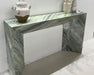 Elegant Light Green Natural Marble Console Table for Entryway Living Room Decor