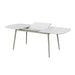 Nordic Modern Luxury White Extendable Oval Dining Table for 12 Seaters