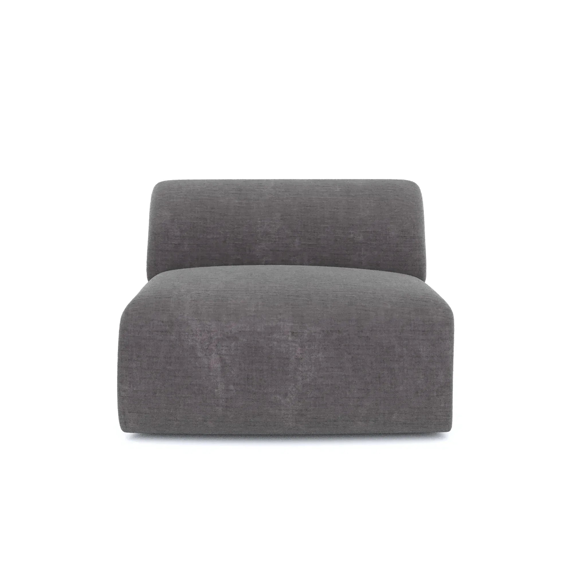 Modern Armless Accent Chair: Soft Fabric, Solid Wood for Living Room