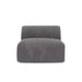Modern Armless Accent Chair: Soft Fabric, Solid Wood for Living Room
