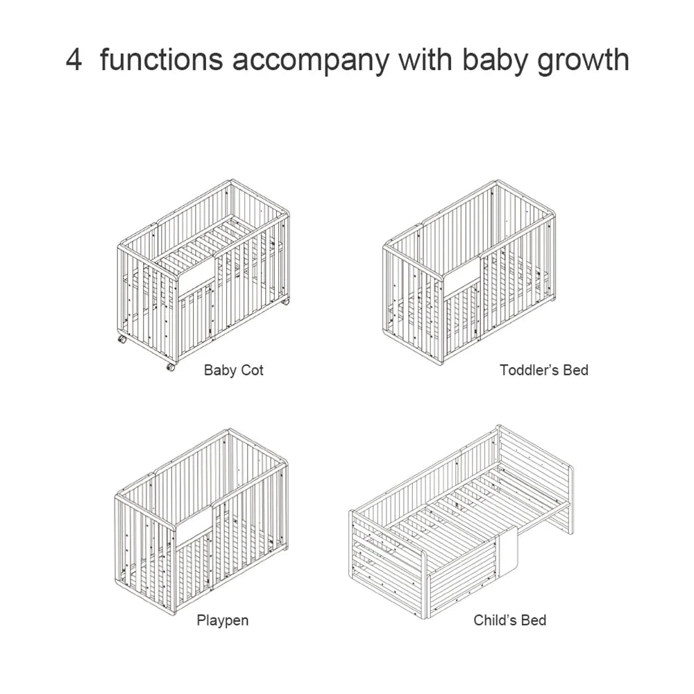 Modular Crib Axelle Modular Crib Converts to Toddler Bed – Woven Space