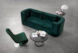 Luxury Velvet 3-Seater Curved Sofa: Modern Living Room Furniture with Solid Wood Frame