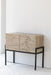 Japandi Recycled Pine Steel Sideboard: Rustic Wood Accent Cabinet for Living Room