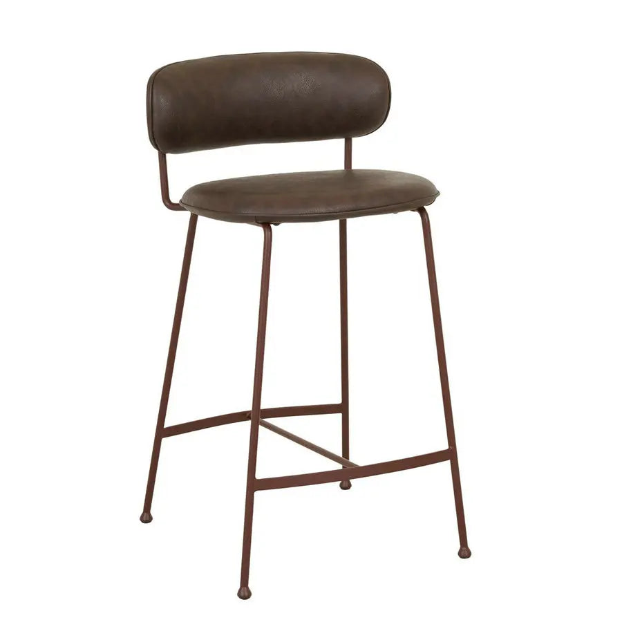 Retro 70s Style Lime Green Metal Barstool, Low Height for Kitchen & Commercial Use