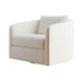 Luxurious Velvet Swivel Armchair: Comfortable Upholstered Modern Living Room Accent