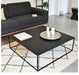 Sleek Modern Black Metal Square Coffee Table for Stylish Living Rooms