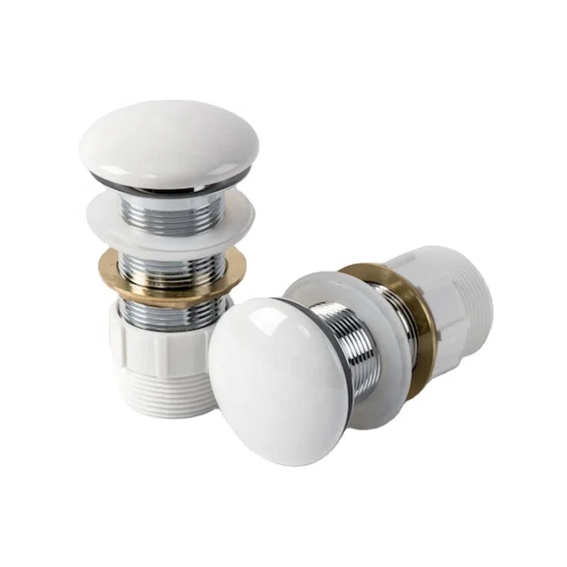 Durable Brass Ceramic Pop-Up Waste Drain for Bathroom Basin Sink