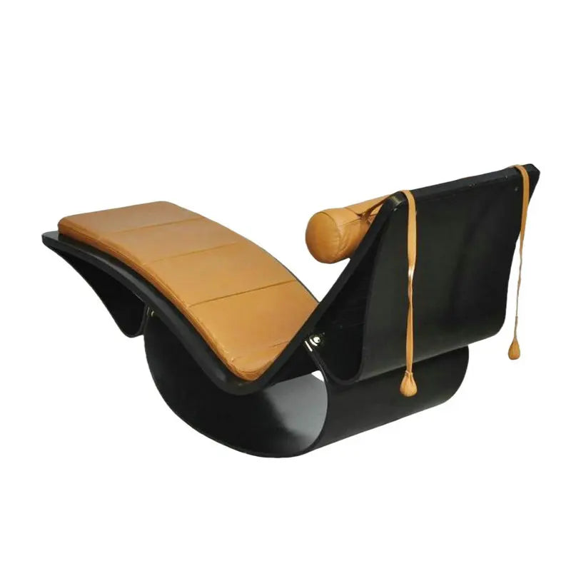 Luxury Modern Leather Chaise Lounge Rocking Accent Chair for Living Room