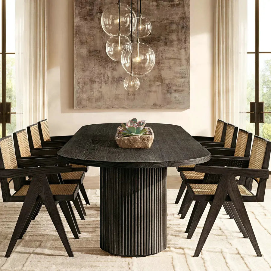 Luxury Postmodern Handcrafted Wooden Rectangle Dining Table