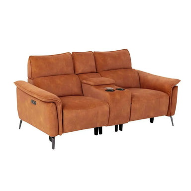 2-Seater Power Recliner Sofa with Smart Console, USB, Cupholders