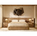 Premium American Style Oak Wood Queen Bed, Postmodern Luxury Extended Headboard Design