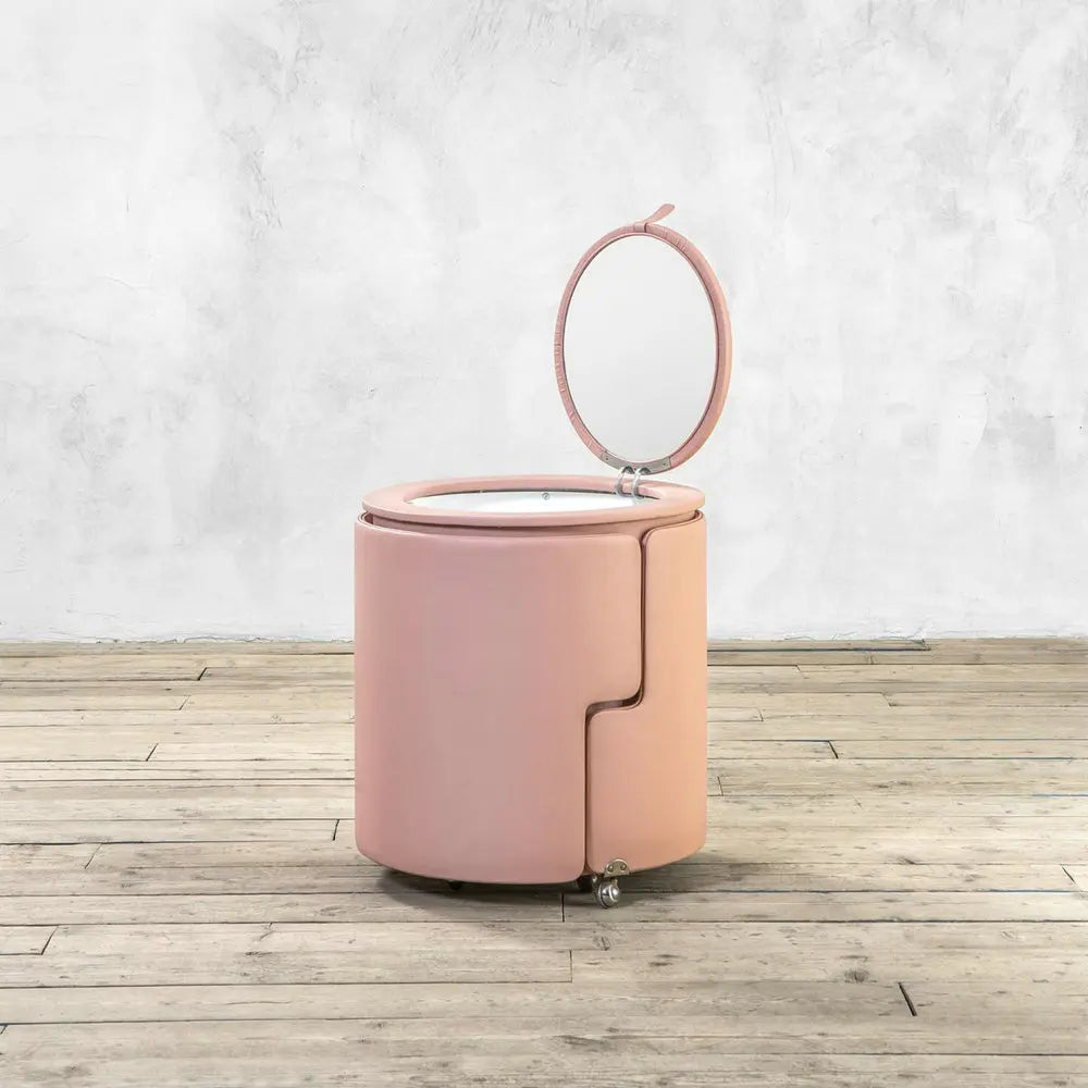 Stylish Modular Vanity Dressing Table, Mirror, Plush Stool, Convenient Storage