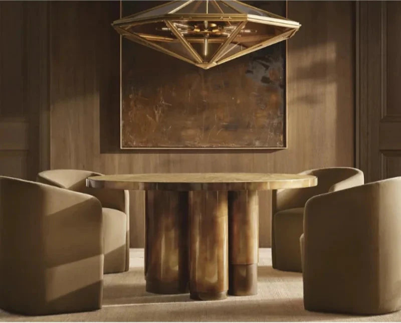 Customizable Luxury Modern Dining Table for Upscale Restaurants, Villas, Hotels