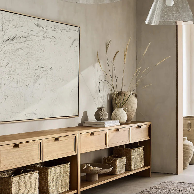 Modern Mirrored Drawer Narrow Wooden Entryway Hallway Console Table