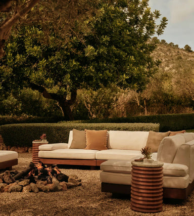 Modern Luxury Fabric Single Sofa Chaise with Oak Wood Legs
