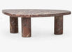 Tostone Natural Red Wine Marble Coffee Table - Modern Living Room Decor