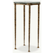Modern Round Living Room Side Table, Handcrafted Steel Frame, Luxury Glass Top