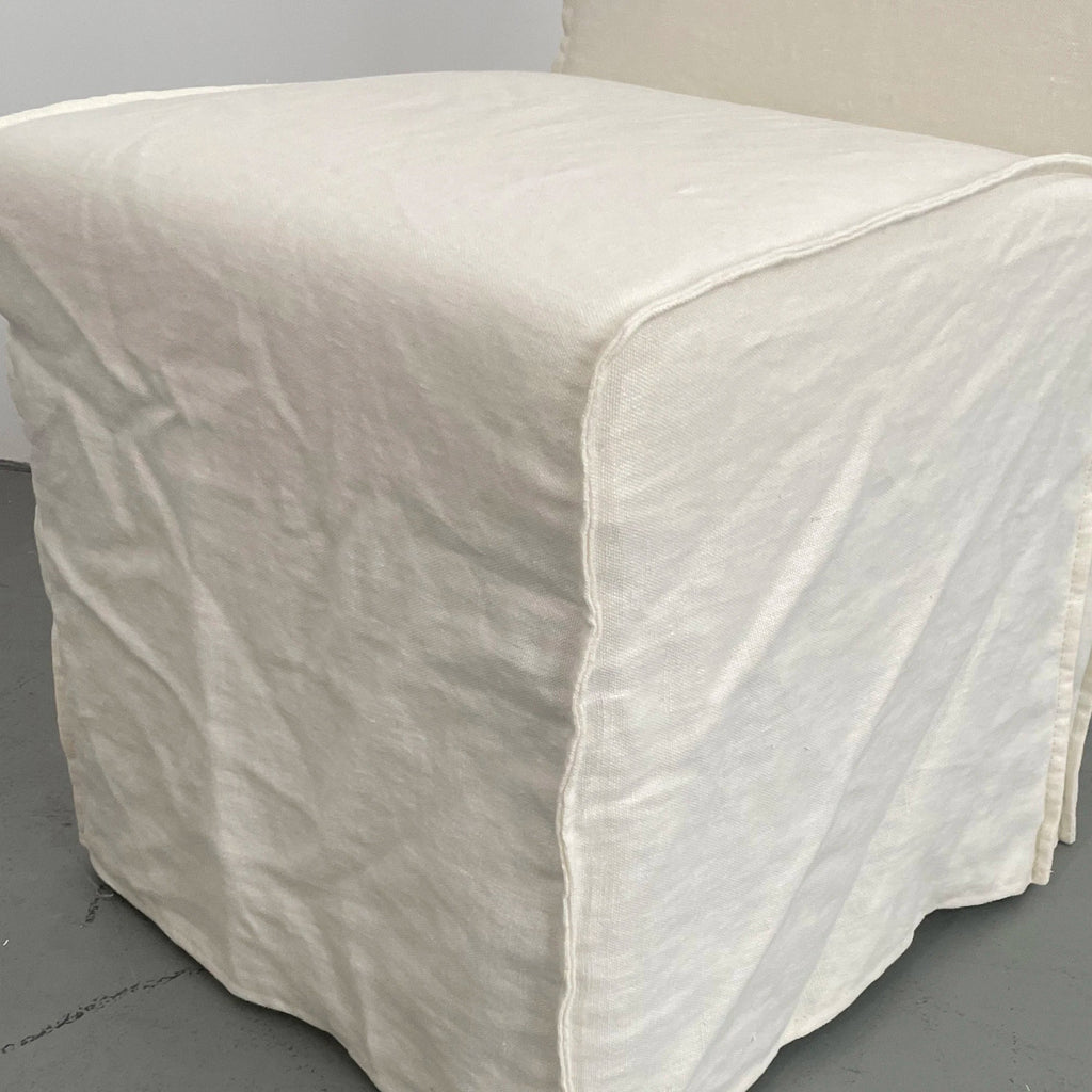Elegant Versailles Linen Dining Chair with Washable Slipcover and Cushion