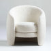 Luxurious Nordic Boucle Accent Chair Half-Round Shaped Armchair Modern Design