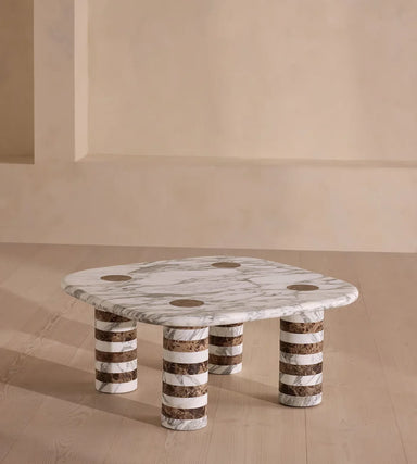 Luxury Italian Minimalist Marble Coffee Table for Modern Living Rooms