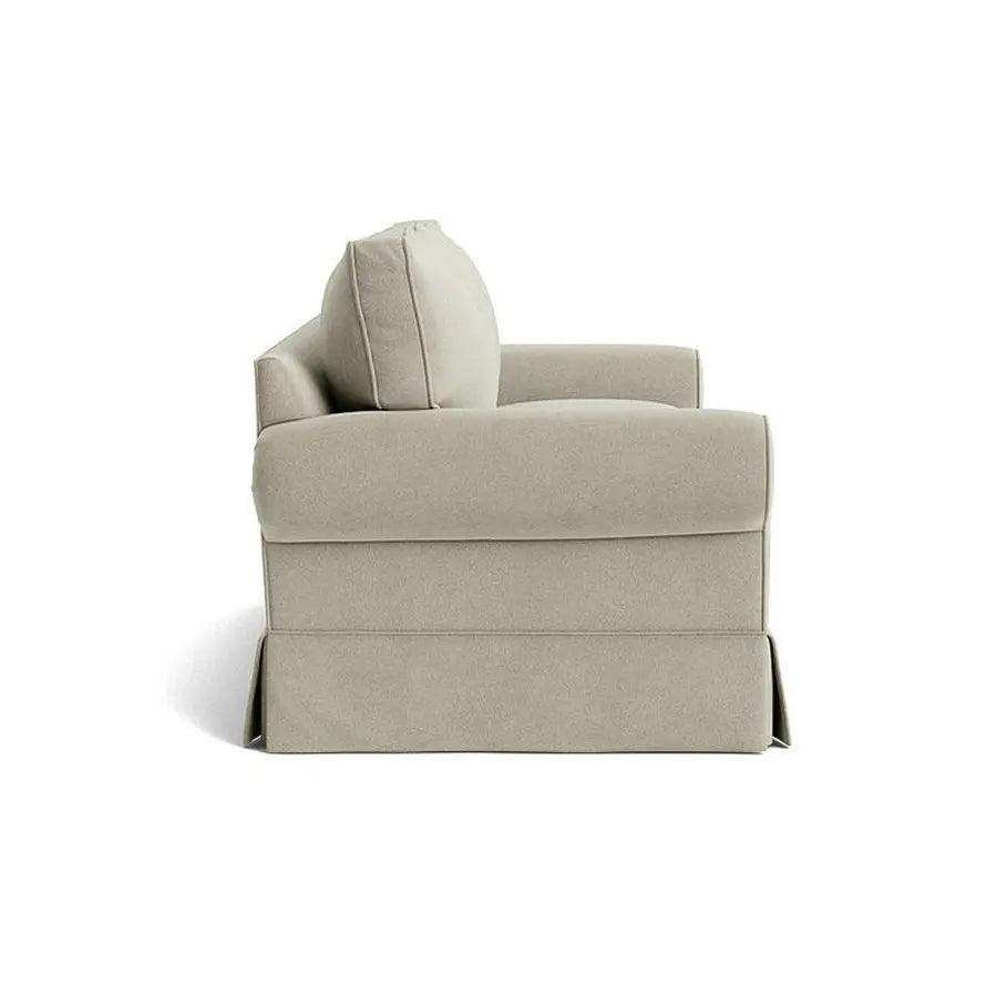 Contemporary Fabric 3-Seater Slipcovered Sofa for Compact Living Rooms