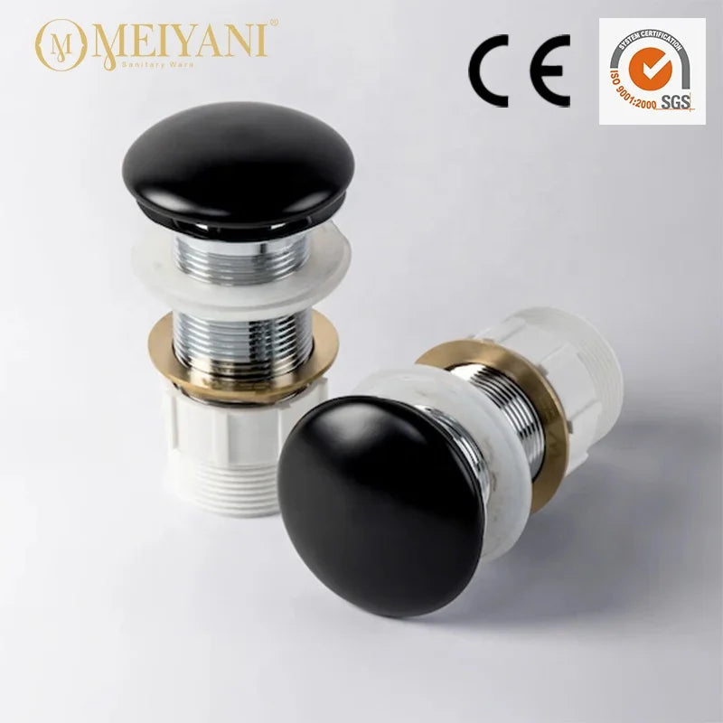 Durable Brass Ceramic Pop-Up Waste Drain for Bathroom Basin Sink