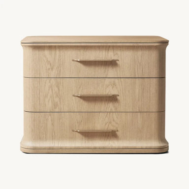 Baron Modern Solid Oak Wood Nightstand, American Style Bedroom Storage Furniture