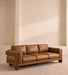 Luxury Italian Genuine Leather Three-Seater Sofa Couch Set for Living Room