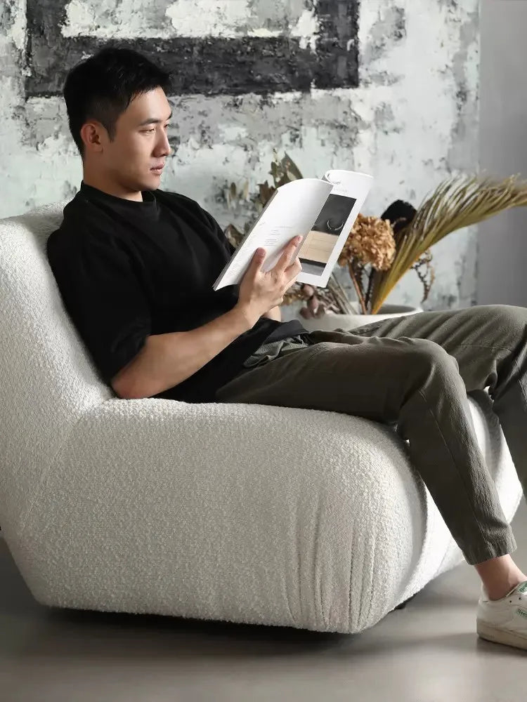 Cozy Cloud Single Sofa Chair Bed Modern Fabric Sleeper for Living Room