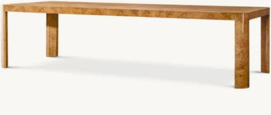 Elegant Modern Solid Oak Wood Dining Table - Handcrafted Rectangular Design