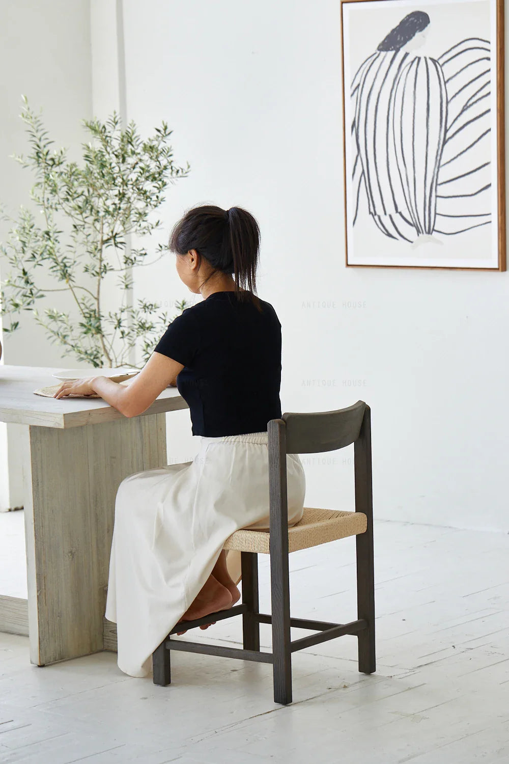 Wabi-Sabi Recycled Pine Dining Table: Natural Wood 6-Seater Accent Furniture