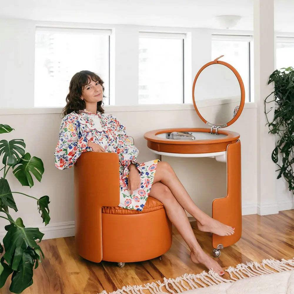 Modern Bedroom Vanity Dressing Table with Mirror, Storage Drawers, Stool