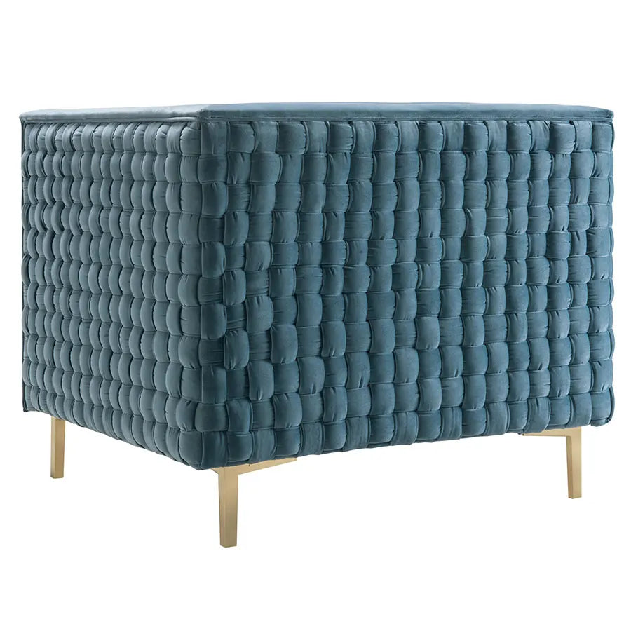 Elegant Gray Velvet Upholstered Modern Accent Arm Chair for Living Room Dining