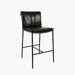 Modern Aesthetic Handmade PU Leather High Back Rustic Iron Frame Bar Stool