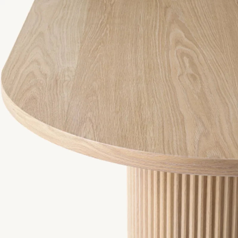 Luxury Oval Solid Wood Dining Table, Modern Design, Seats 8 People, Customizable
