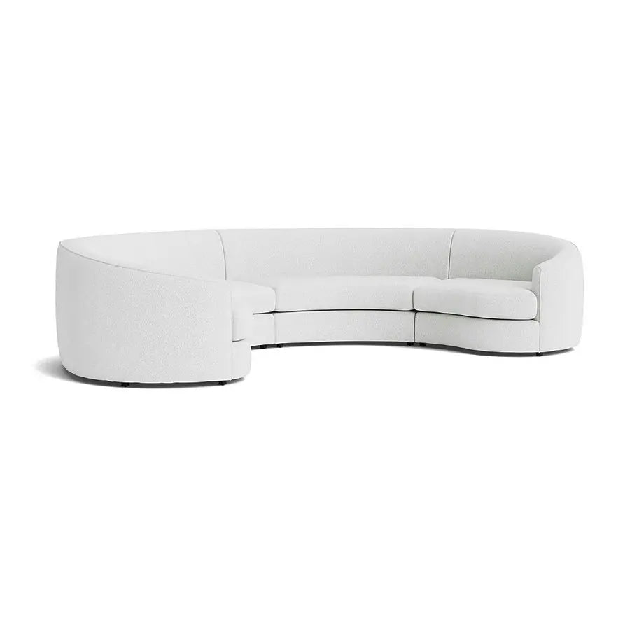 Luxurious Curved Fabric Sectional Sofa Set for Modern Home Living