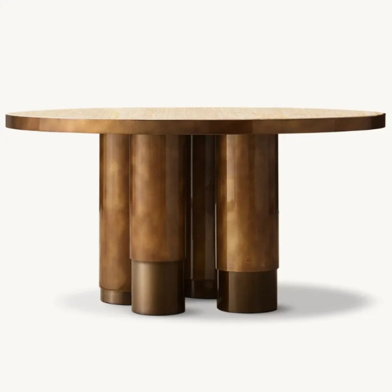 Luxury Round Dining Table for Restaurant, Hotel, Villa - Customizable Furniture