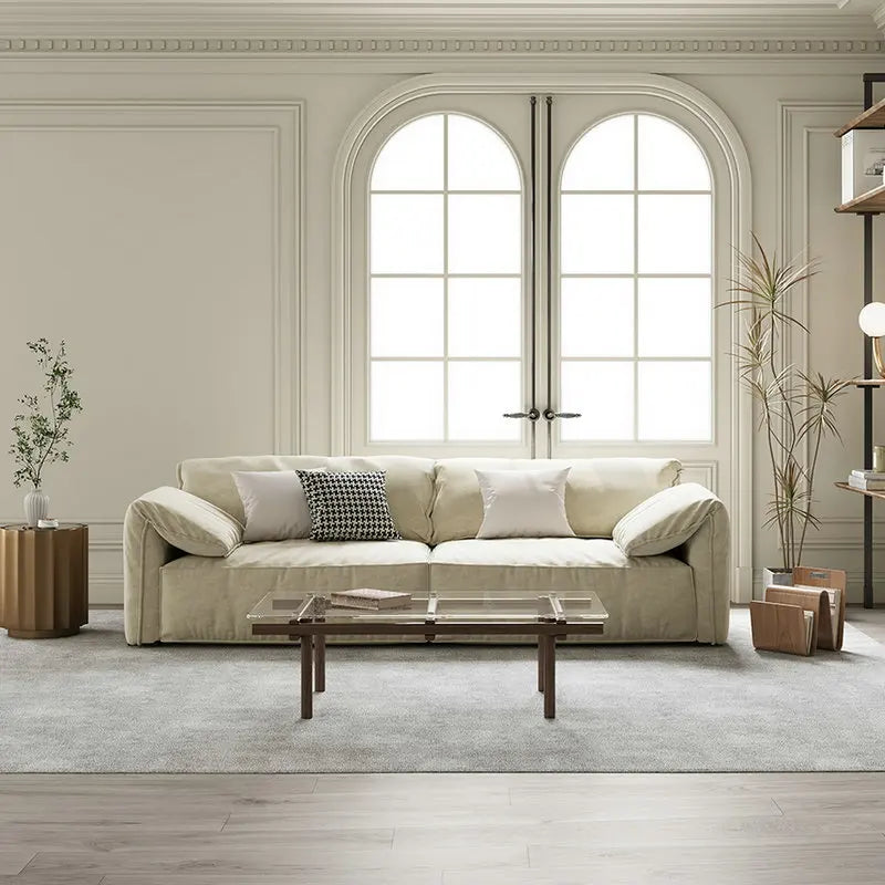 Luxury Italian Modern Deep Seat Living Room Couch Anti-Scratch Fabric Sofa