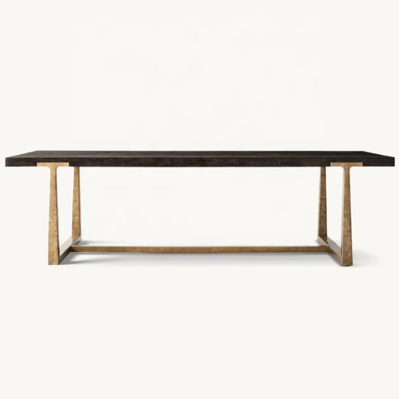 Elegant Wrought Metal Dining Table & Chair Set, Villa Club Restaurant Furniture