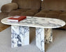 Luxury Calacatta Viola Natural Marble Round Stone Coffee Table