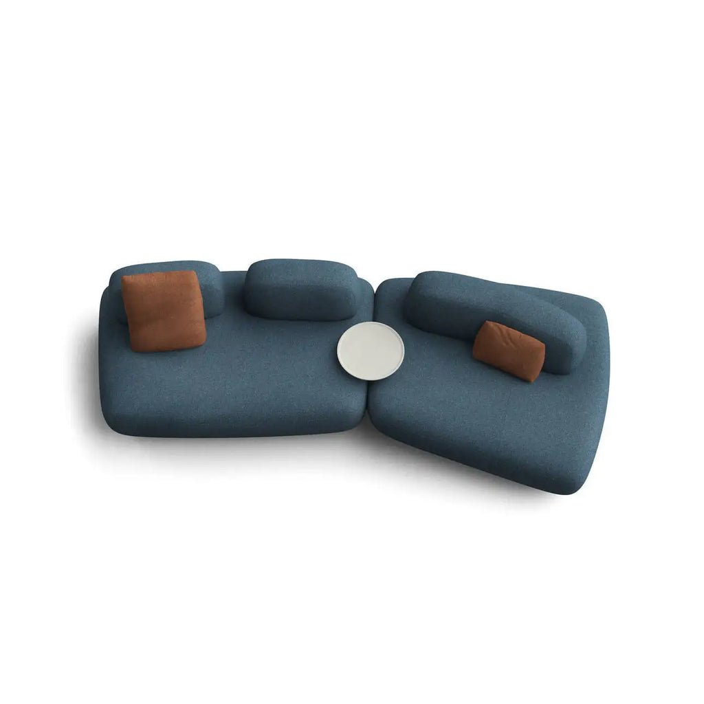 Luxury Italian Design Fabric Modular Sectional Sofa for Modern Living Rooms