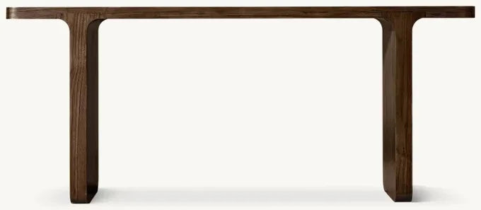 Ordecor American Style Solid Oak Console Table - Rustic Finish, Easy Assembly