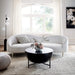 Luxurious Italian Velvet Linen Upholstered Sofa with Stainless Steel Legs