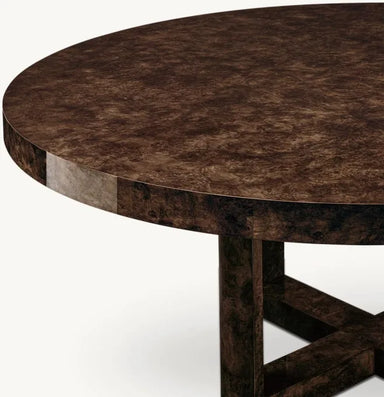 Handcrafted Solid Oak Wood Modern Round Dining Table - Customizable Sizes